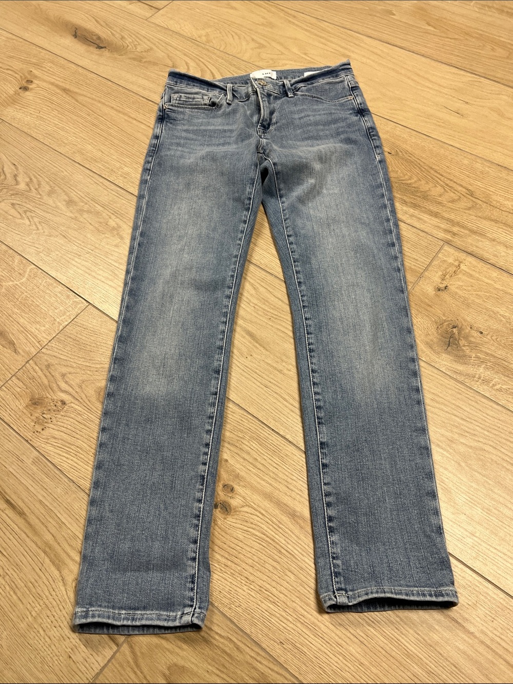 Frame Denim Le Garçon Light Blue Straight Leg Jeans